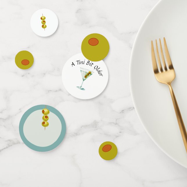 Confeti Tini Bit mayor - Tema de oliva y bebida (Grupo)