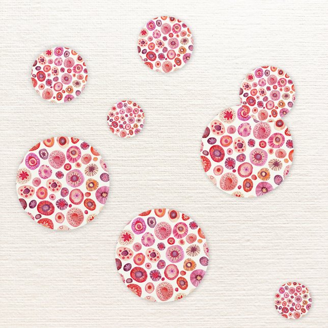 Confeti Todas las flores (Abstract floral pink modern table confetti)