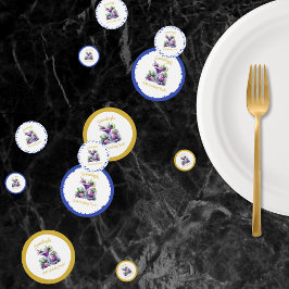 Confeti Tonos morados: un batiburrillo de cumpleaños azul-