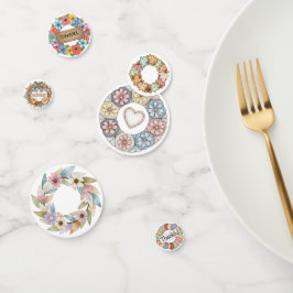 CONFETI TRABAJO DE PARCHO PASTEL FALL OTOMN AGRADECIMIENTO