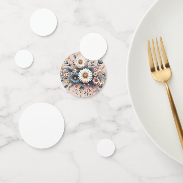 Confeti Transforme su espacio con elegante floral de marga (Grupo)