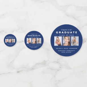 Confeti Tres compañeros de graduación fotográfica Marina a
