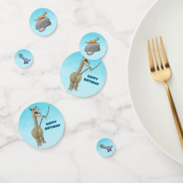 Confeti Tres dinosaurios cútricos