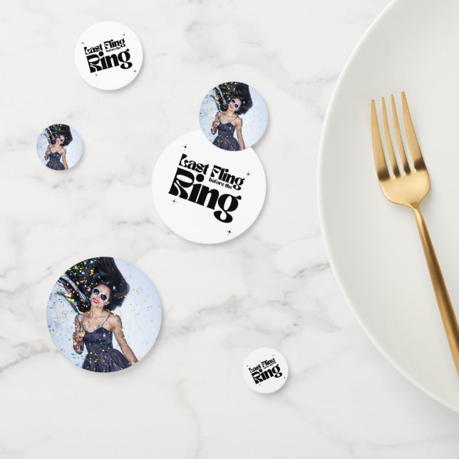 Confeti Última caída antes de la soltera de 3 fotos de ani (Grupo)