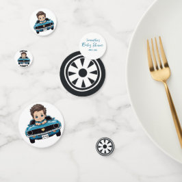 Confeti Un niño pequeño que viaja en la ducha