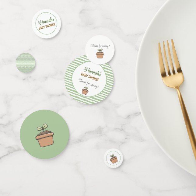 Confeti Un pequeño brote en la mesa de camino (Grupo)