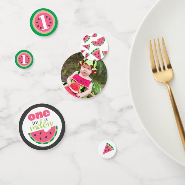 Confeti Una en una sandía de melón de melón de melón bebé  (Grupo)