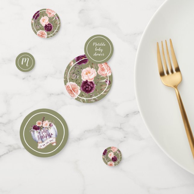 Confeti Una pequeña calabaza caerse una ducha de bebé deco (Grupo)