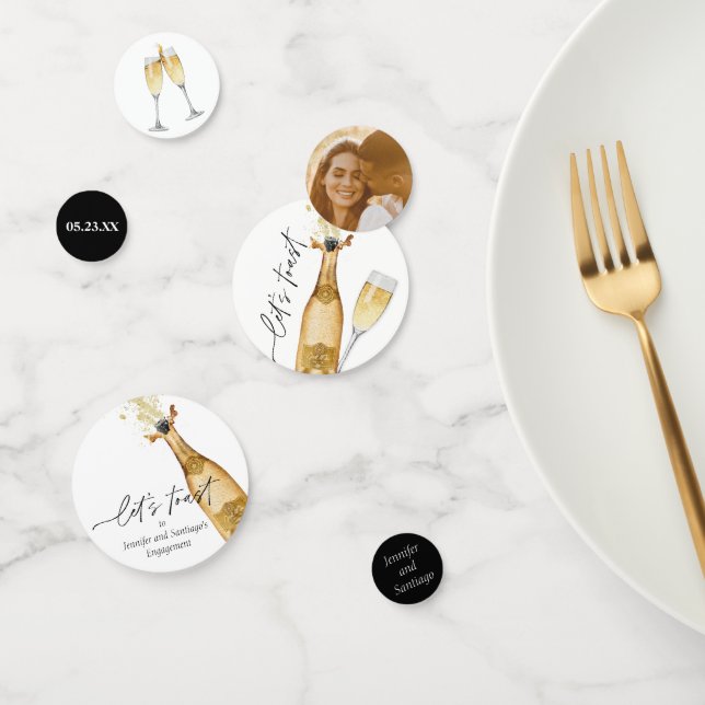 Confeti Vamos a Brindar Fiesta de Compromiso  (Grupo)