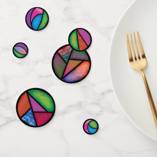 Confeti Ventana tradicional de diseño moderno de vidrio te (Grupo)