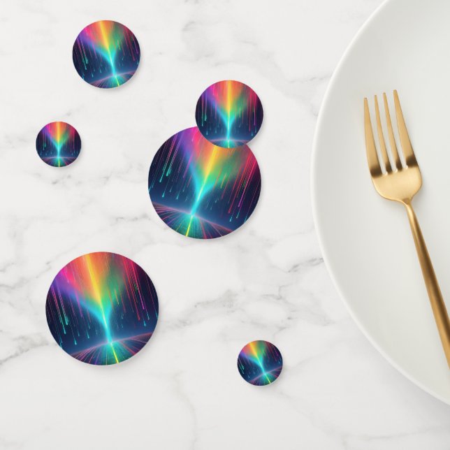 Confeti Viaje con gota de arcoiris (Grupo)