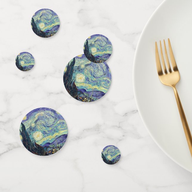 Confeti Vincent Van Gogh La Noche Starry (Grupo)