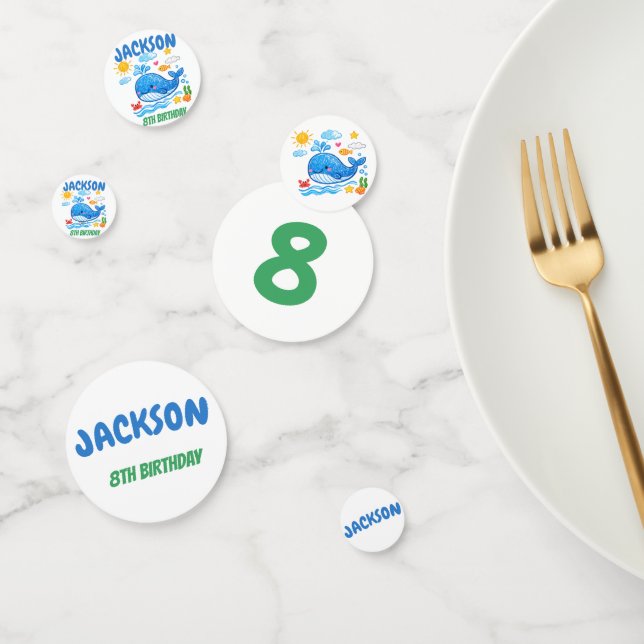 Confeti Whale Summer Birthday Party Decor  (Grupo)