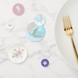 Confeti Whimsical Watercolor Mermaid Birday Party