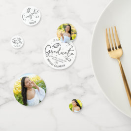 Confeti White Gray Hand Drawn Doodles Graduation 3 Photo