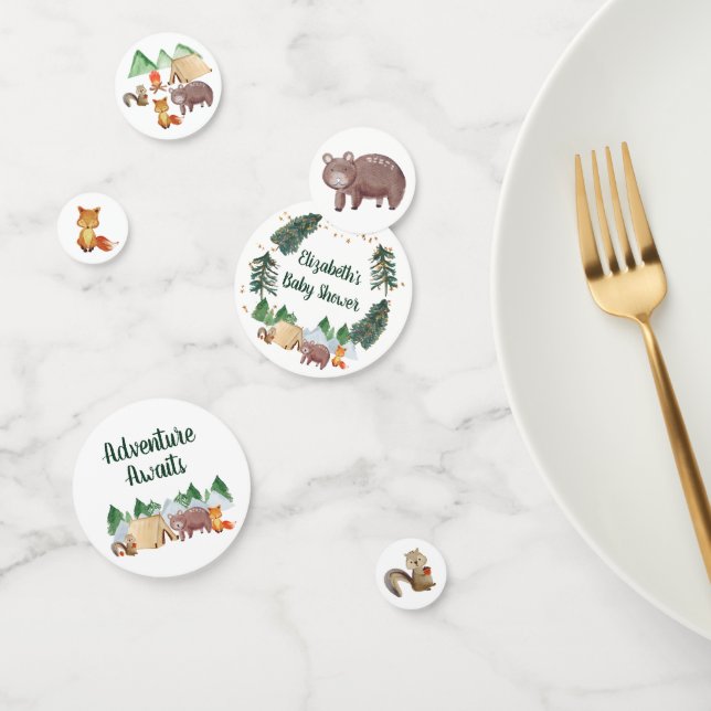 Confeti Woodland Animals Adventure espera Baby Shower (Grupo)