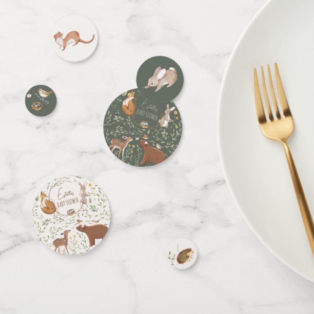 Confeti Woodland Animals Forest Friends Baby Shower