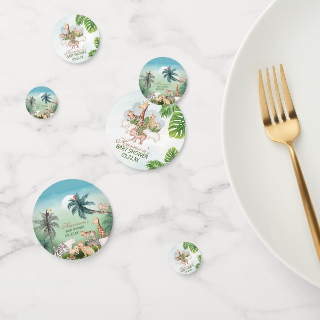 Confeti Woodland Animals Jungle Greenery Baby Shower (Grupo)