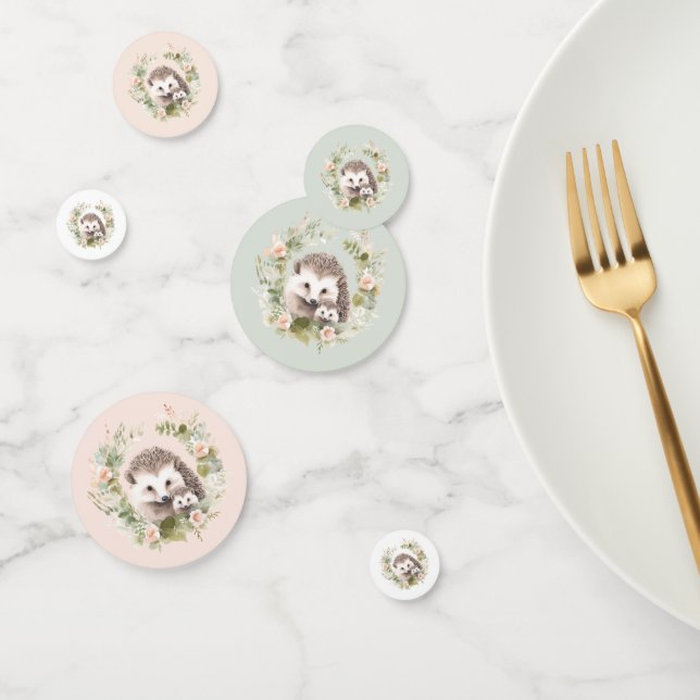 Confeti Woodland Baby Shower, Cute Hedgehog (Grupo)
