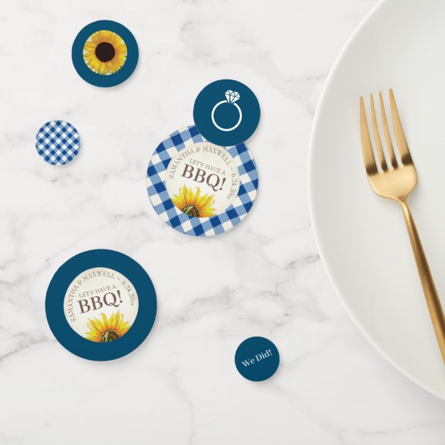 Confeti Yo hago duchas de novias de compromiso de barbacoa (Grupo)