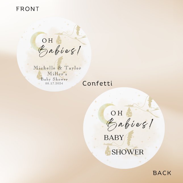Confetti Baby Shower Neutral Twin Stors (Subido por el creador)