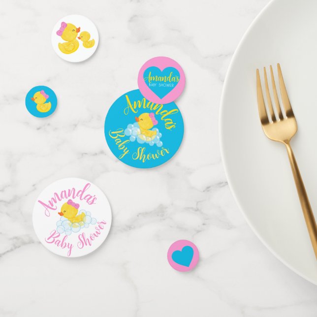 Confetti Baby Shower personalizado del chica del p (Grupo)