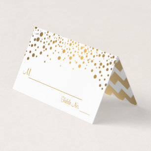 Confetti blanco y dorado 2 Colocar tarjetas