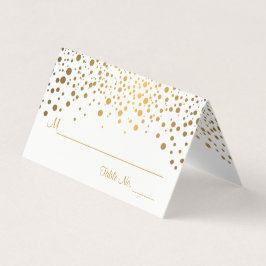 Confetti blanco y dorado de estilo | Tarjetas de c