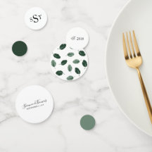 Confetti Boda de hojas verdes tropicales formales