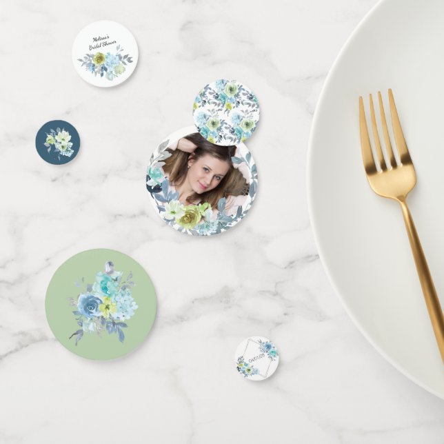 Confetti Boda floral verde amarillo claro (Grupo)