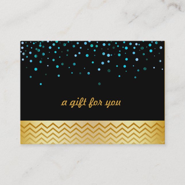 Confetti Chevron Salon y Certificado de Regalo de  (Anverso)