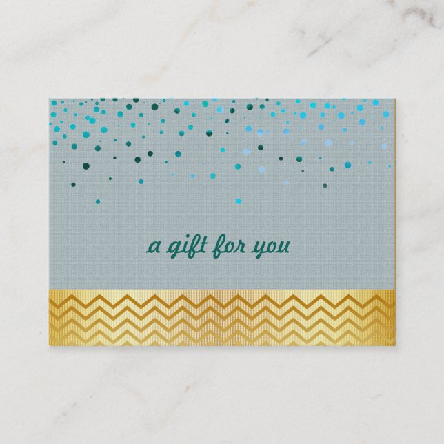 Confetti Chevron Salon y Certificado de Regalo de  (Anverso)