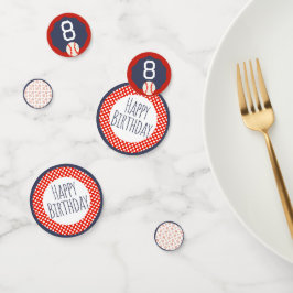 Confetti de cumpleaños feliz de béisbol