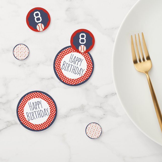 Confetti de cumpleaños feliz de béisbol (Grupo)