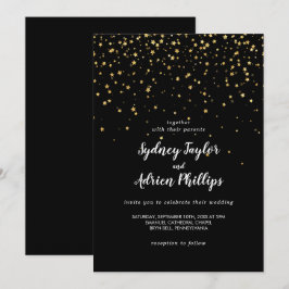 confetti de efecto metalizado dorado | Invitación