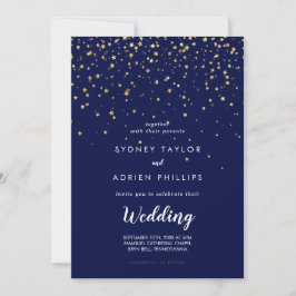 confetti de efecto metalizado dorado | Invitación 