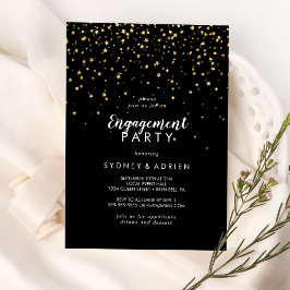 confetti de efecto metalizado dorado | Invitación