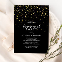 confetti de efecto metalizado dorado | Invitación 