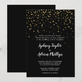confetti de efecto metalizado dorado | Invitación