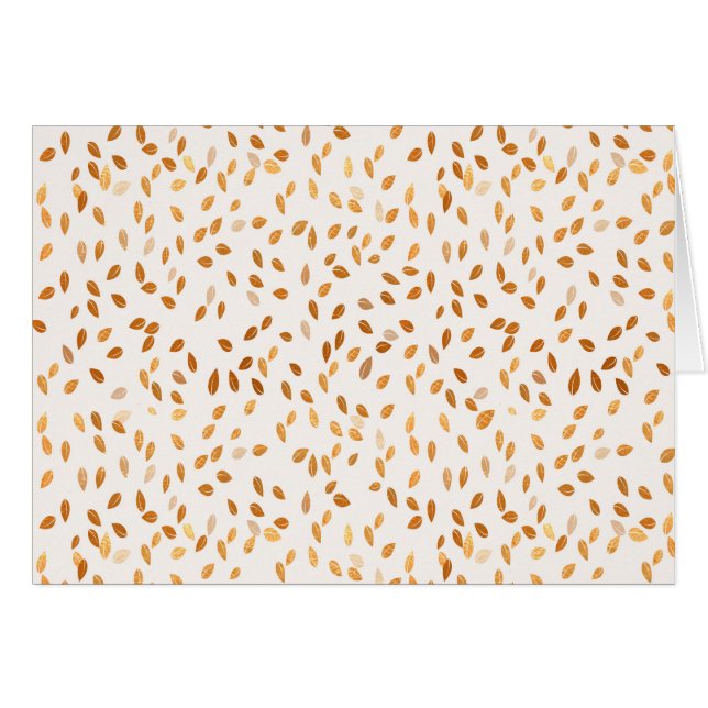 Confetti de hojas de oro sobre fondo rosado (Anverso (Horizontal))