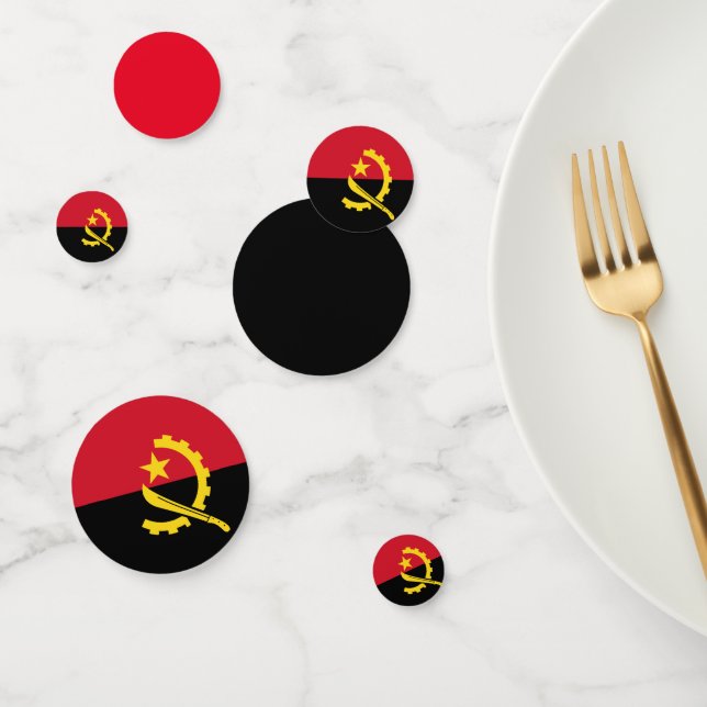 Confetti de la bandera de Angola (Grupo)