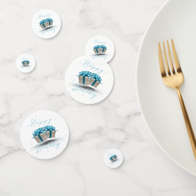 Confetti de la mesa azul del bebé de cumpleaños fe (Grupo)