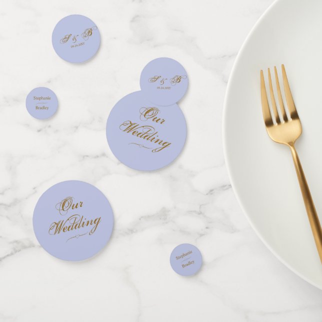 Confetti de la mesa de bodas elegante y moderna de (Grupo)