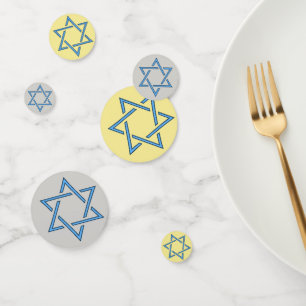 Confetti de la mesa de diseño de las estrellas jud