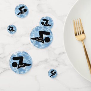 Confetti de la mesa de diseño de natación