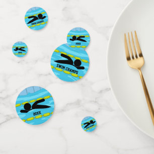 Confetti de la mesa de diseño de natación