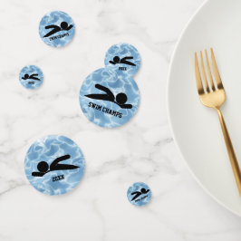 Confetti de la mesa de diseño de natación