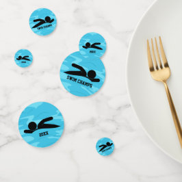 Confetti de la mesa de diseño de natación
