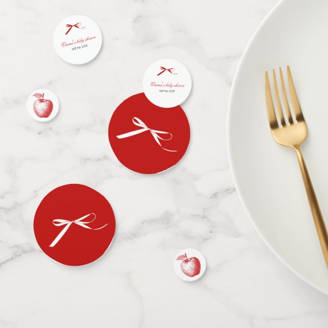 Confetti de la mesa de la manzana roja (Grupo)