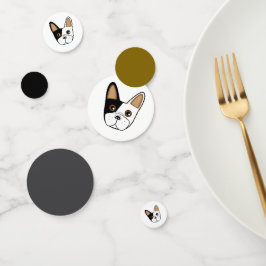 Confetti de la mesa de la mesa del Bulldog francés